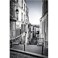 Черно-белая улица - Фотообои на двери