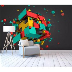 Большой куб - 3D фотообои|3D фигуры