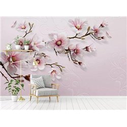 Цветки вишни - 3D фотообои|3D цветы