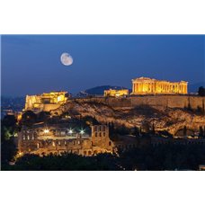 Картина на холсте по фото Модульные картины Печать портретов на холсте Древние Афины - Фотообои Старый город|Греция