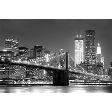 Картина на холсте по фото Модульные картины Печать портретов на холсте Вид на Бруклинский мост - Черно-белые фотообои