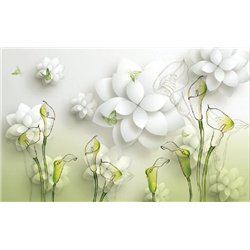 Нарисованные калы - 3D фотообои|3D цветы