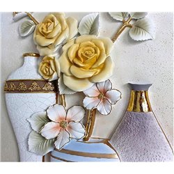 Старинные вазы - 3D фотообои|3D цветы
