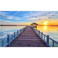 Пирс вечером - Фотообои природа|озера
