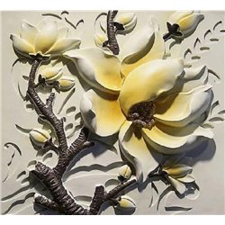 Крупные орхидеи - 3D фотообои|3D цветы