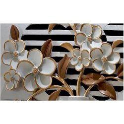 Букет белых цветов - 3D фотообои|3D цветы