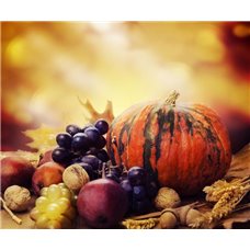 Картина на холсте по фото Модульные картины Печать портретов на холсте Осенняя композиция из фруктов и овощей - Фотообои Еда и напитки|фрукты и ягоды