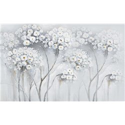 Деревья белых орхидей - 3D фотообои|3Д обои для зала