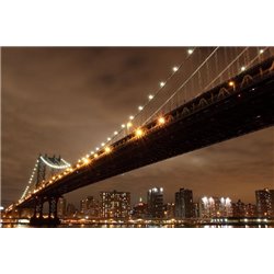 Бруклинский мост и вид на Нью-Йорк - Фотообои Современный город|Нью-Йорк - Модульная картины, Репродукции, Декоративные панно, Декор стен