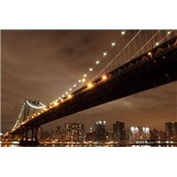 Портреты картины репродукции на заказ - Бруклинский мост и вид на Нью-Йорк - Фотообои Современный город|Нью-Йорк