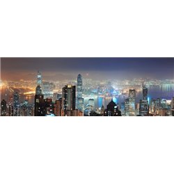 Панорама ночного Нью-Йорка - Фотообои Современный город|Гонконг - Модульная картины, Репродукции, Декоративные панно, Декор стен