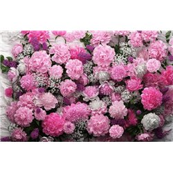 Розовый букет - 3D фотообои|3D цветы