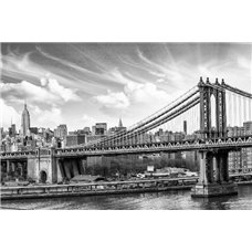 Картина на холсте по фото Модульные картины Печать портретов на холсте Бруклинский мост - Черно-белые фотообои
