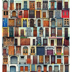 Интересные двери - Фотообои архитектура - Модульная картины, Репродукции, Декоративные панно, Декор стен
