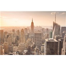 Картина на холсте по фото Модульные картины Печать портретов на холсте Рассвет над Нью-Йорком - Фотообои Современный город|Нью-Йорк