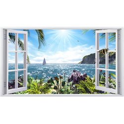 Вид на море - Вид из окна - Модульная картины, Репродукции, Декоративные панно, Декор стен