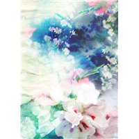 Картина цветов - Фотообои акварель