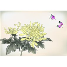 Картина на холсте по фото Модульные картины Печать портретов на холсте Бабочки над цветами - Фотообои Арт