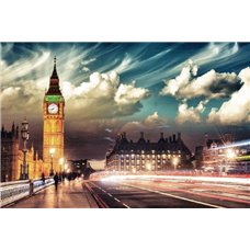 Картина на холсте по фото Модульные картины Печать портретов на холсте Ночная жизнь Лондона - Фотообои архитектура|Лондон