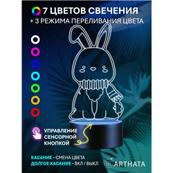 Детский Светильник ночник декоративный Зайчик в шарфике