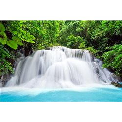 Водопад в лесу - Фотообои водопады - Модульная картины, Репродукции, Декоративные панно, Декор стен