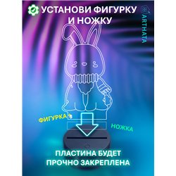 Детский Светильник ночник декоративный Зайчик в шарфике