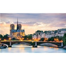Картина на холсте по фото Модульные картины Печать портретов на холсте Мост Парижа - Фотообои Старый город
