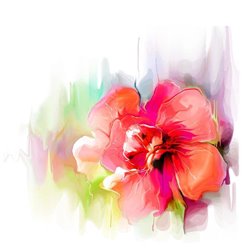 Цветок акварелью - Фотообои цветы|другие - Модульная картины, Репродукции, Декоративные панно, Декор стен