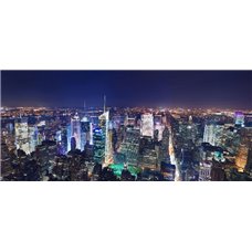 Картина на холсте по фото Модульные картины Печать портретов на холсте Ночные небоскребы - Фотообои Современный город|Нью-Йорк