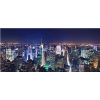 Портреты картины репродукции на заказ - Ночные небоскребы - Фотообои Современный город|Нью-Йорк