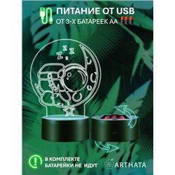 Светодиодный Детский Светильник ночник Космонавт на месяце