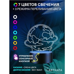 Светодиодный ночник космос фигурка Планета в облаках