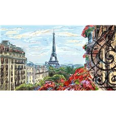 Картина на холсте по фото Модульные картины Печать портретов на холсте Парижские улицы - Фотообои Иллюстрации