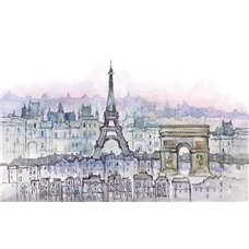 Картина на холсте по фото Модульные картины Печать портретов на холсте виды Парижа - Фотообои Иллюстрации