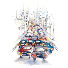 Картина на холсте по фото Модульные картины Печать портретов на холсте автомобили на дороге - Фотообои Иллюстрации