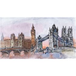 иллюстрация Лондона - Фотообои Иллюстрации - Модульная картины, Репродукции, Декоративные панно, Декор стен