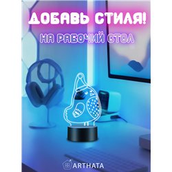 Детский ночник новогодний на батарейках Птица колпаке