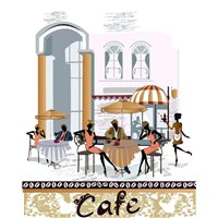 Кафе - Фотообои Иллюстрации