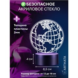Светодиодный светильник ночник детский фигурка 3д планета