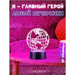 Светодиодный светильник ночник детский фигурка 3д планета