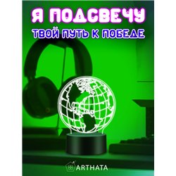 Светодиодный светильник ночник детский фигурка 3д планета