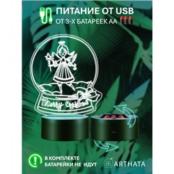 Новогодний ночник Беcпроводной фигурка Снежный шар