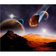 Картина на холсте по фото Модульные картины Печать портретов на холсте Небо над марсом - Фотообои Космос
