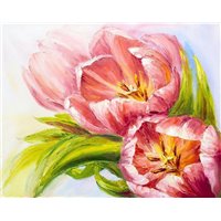 Тюльпаны (акварель) - Фотообои цветы|тюльпаны