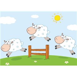 Веселые овечки - Фотообои детские|для малышей - Модульная картины, Репродукции, Декоративные панно, Декор стен
