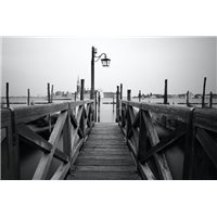 Причал Венеции - Черно-белые фотообои