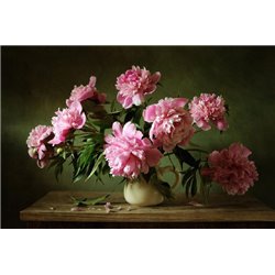 Розовые пионы в вазе - Фотообои цветы|другие - Модульная картины, Репродукции, Декоративные панно, Декор стен