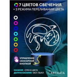 Светодиодный детский Светильник ночник космонавт кот