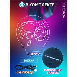 Светодиодный детский Светильник ночник космонавт кот