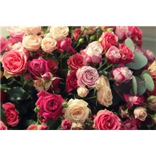 Картина на холсте по фото Модульные картины Печать портретов на холсте Букет красивых роз - Фотообои цветы|розы